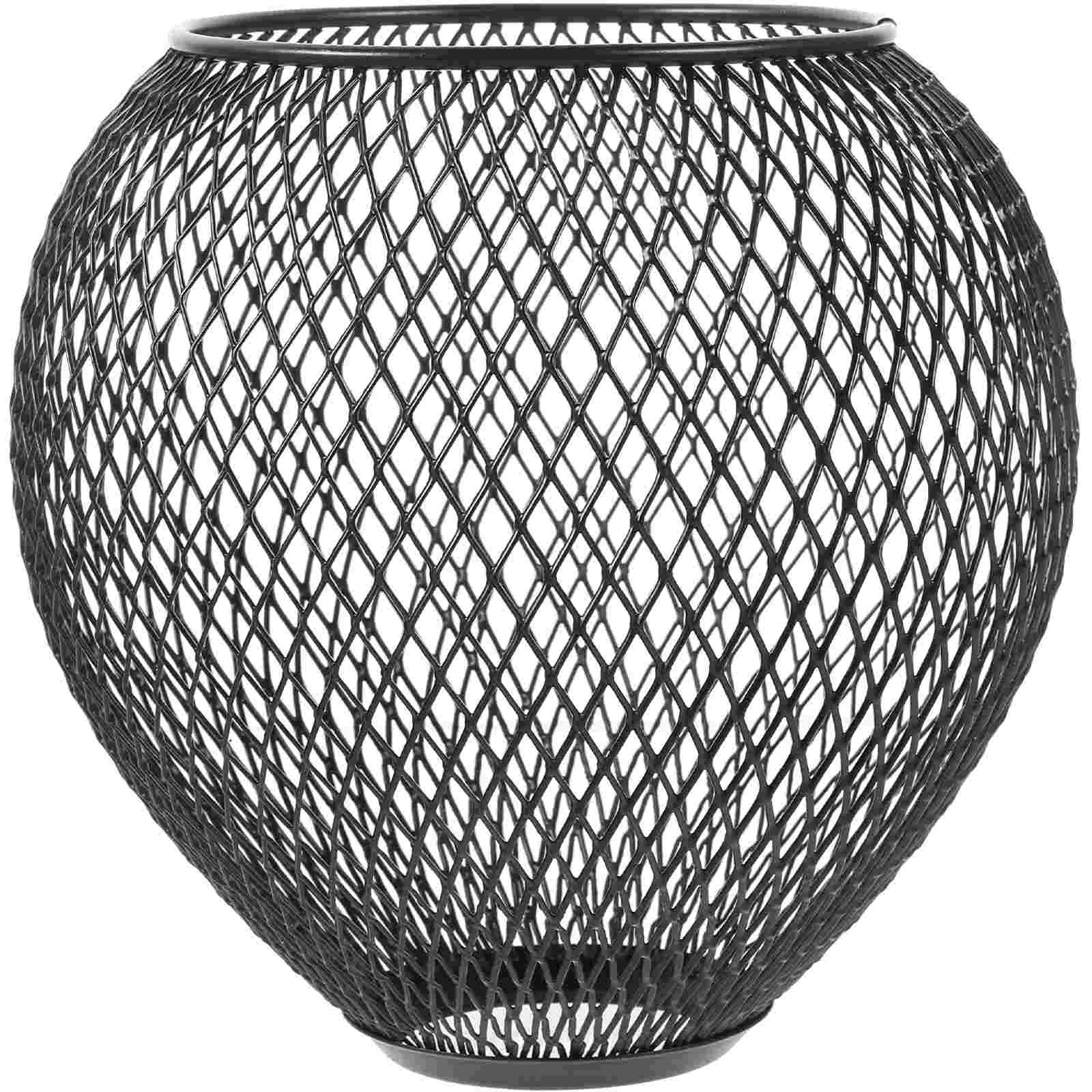 

Lamp Cages Wrought Iron Hollow Lampshade Bulbs Pendant Light Cover Guard Lantern