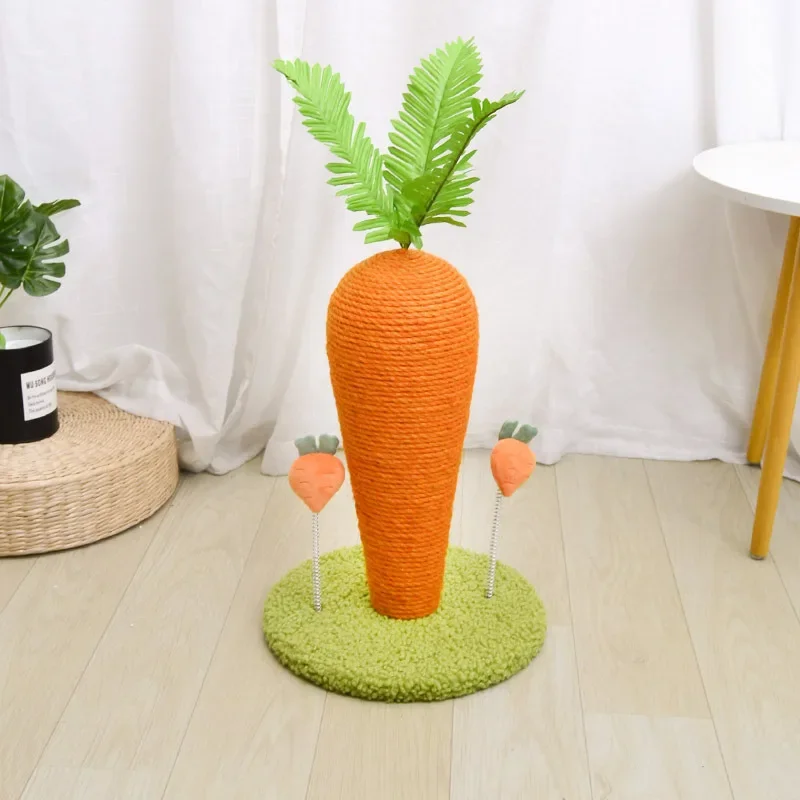 Pet Cat Climbing Frame Scratching Post Cat Toy Grinding Claws Scratching Carrot Cat Scratching Board