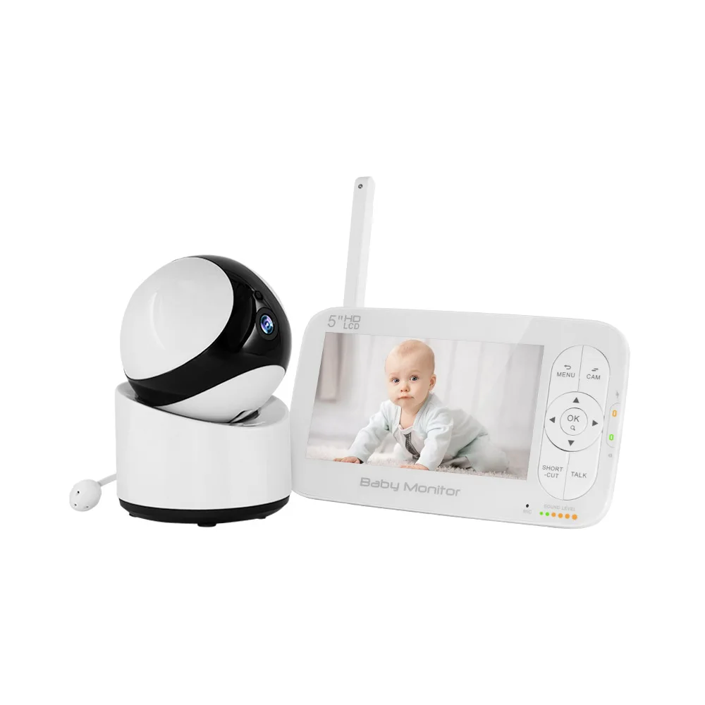 5 inch IPS Screen 720P Wireless PTZ Video Baby Monitor Feeding Plan Nanny Security Camera VOX Temperature Monitoring Babysitter