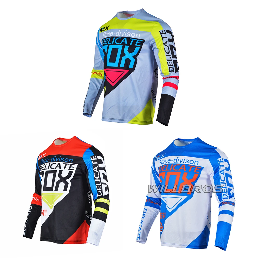 

Motocross Jersey Delicate Fox 360 Race Division Long Sleeve T-shirt MX BMX DH Dirt Bike Cycling Quick Dry Mesh Clothing For Men