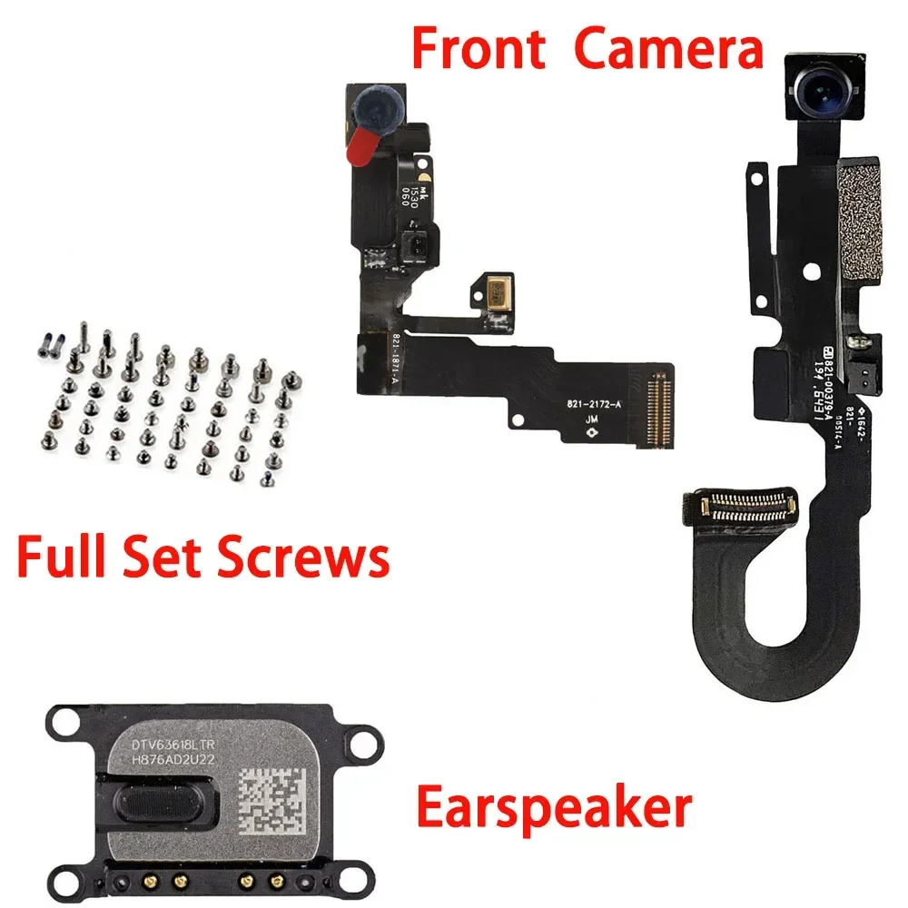 Face Front Camera Flex Cable  for IPhone 6 6P 6s 7 7P 8 Plus Replacement Ear Speaker with Full Set Screws*