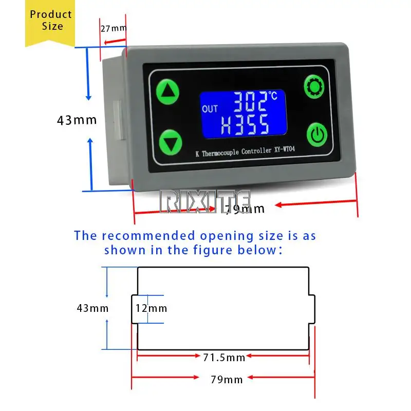 Imagem -04 - Controlador Remoto de Alta Temperatura Termostato Digital Termopar tipo k Wifi-99999 Graus Xy-wt04