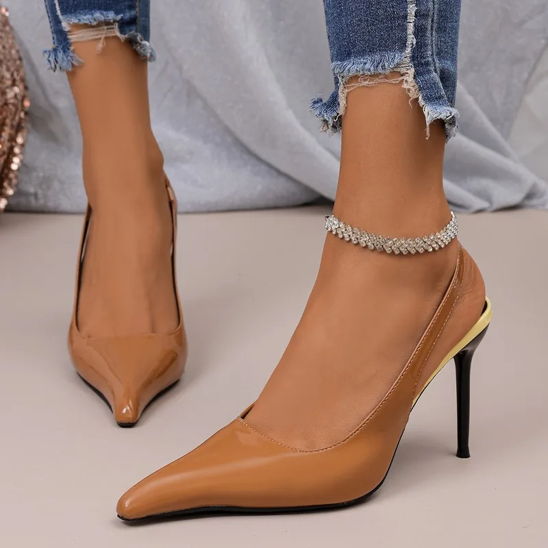 

New Summer Sexy Pointed Toe Sandals Fashion Show Party Women's High Heels 2026 Comfortable Stiletto Heel Elastic Band Sandals