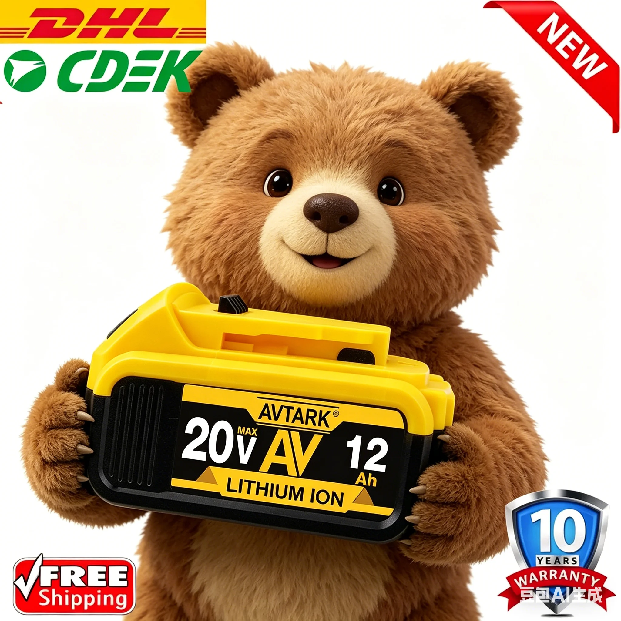 

Комплект из 2 аккумуляторов DCB182 6.0Ач 18В литий-ионных для электроинструментов Dewalt DCB20 DCB14-XJ DCB208, наличие на складе в Великобритании