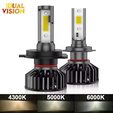 Dualvision 80W 14000LM Car Haedlight H4 H7 LED H8 H9 H11 9005 9006 HB3 HB4 4300K 5000K 6000K Auto fog Light 80W 12V LED Bulb