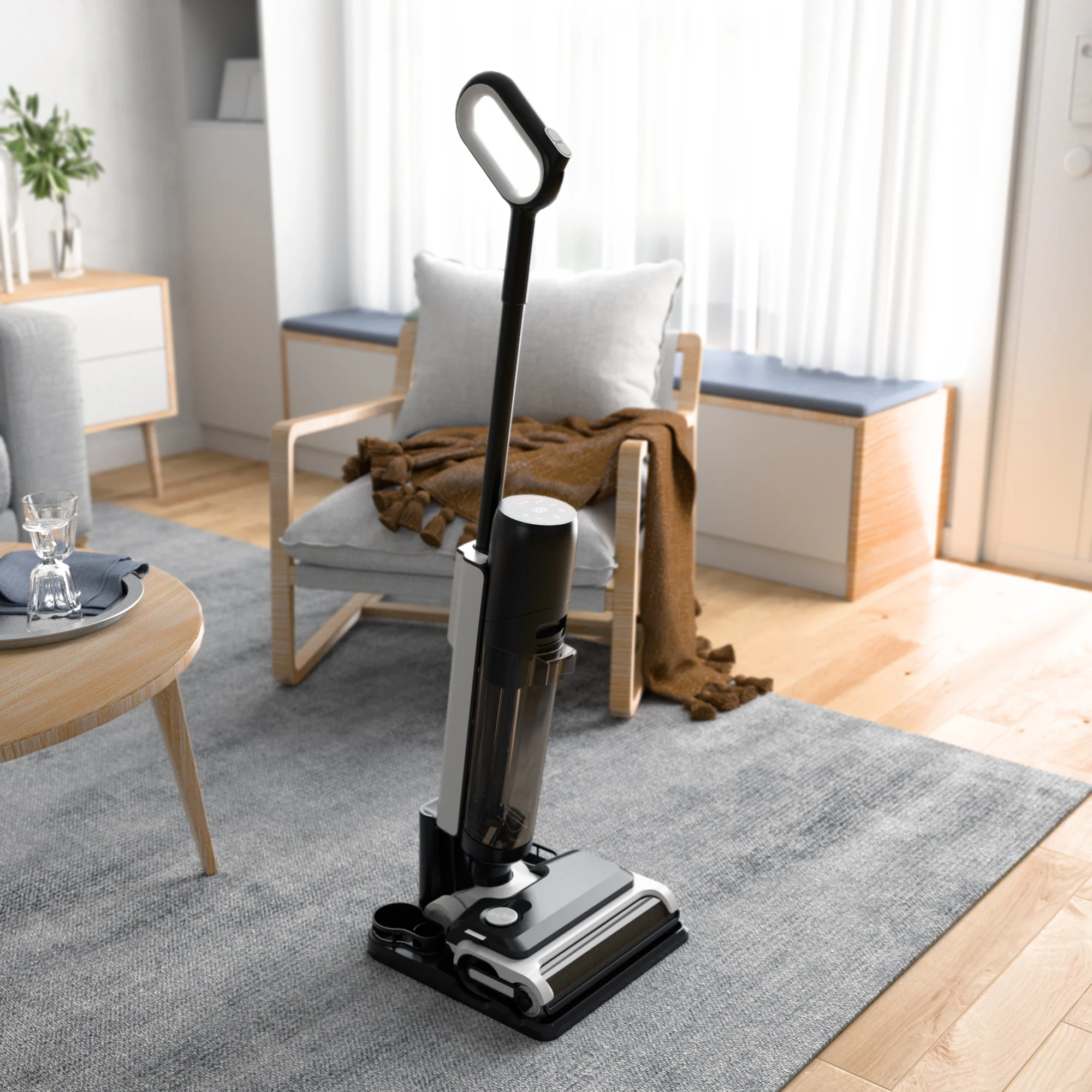 2 In 1 Cordless Wet Dry Vacuum Cleaner Mop with HEPA Filter One Step Cleaning for Hard Floors Pet Hair Liquid Home Hotel Use