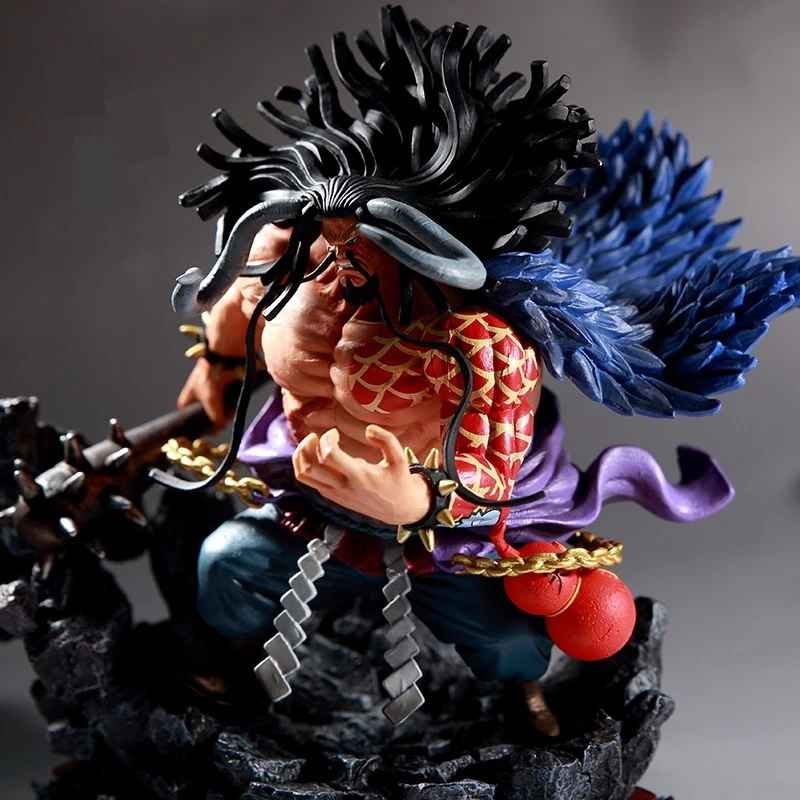 

19cm Bandai One Piece KAIDO Handheld Four Emperors Battle Series Four Emperors and Hundred Beasts KAIDO GK Statue Anime Model