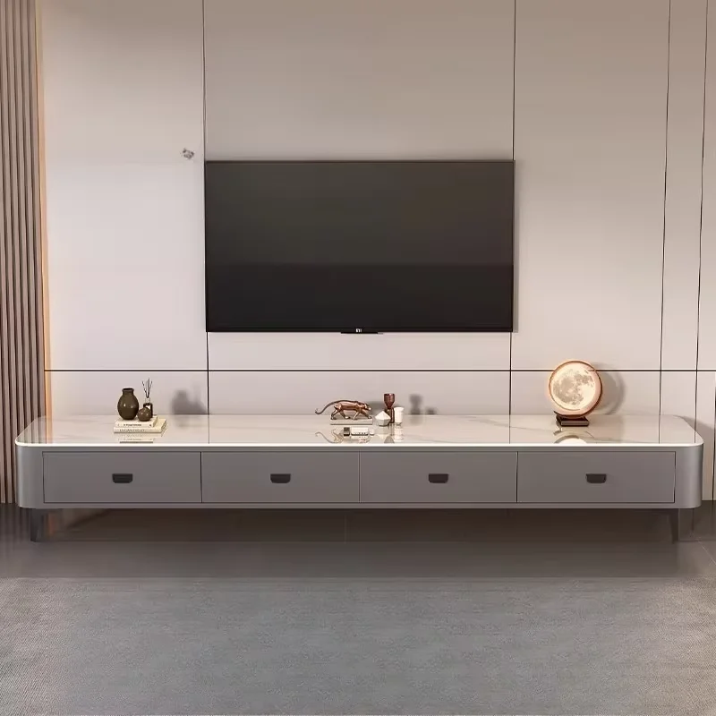 Design Extension TV Stand Gold Glass Luxury Television TV Stand Floor Designer Meuble Television Salon Living Room Furniture