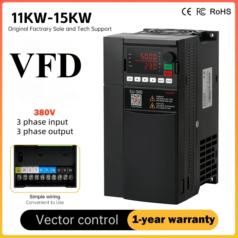 VFD SU900.11KW 15KW 18.5KW 22KW High-performance vector type frequency converter three-phase motor frequency converter