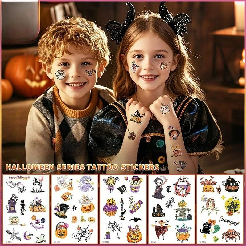 

Halloween Temporary Tattoos,Tattoo Stickers,Waterproof Long-Lasting,Fake Tattoo,body art for Party Festival for Children