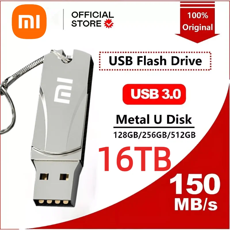 Xiaomi USB 3.2 16TB Chiavetta USB Memoria Pen Drive 8TB 4TB OTG Pendrive 2TB Disco Flash Ad Alta Velocità 1TB Per Computer Portatile PS5