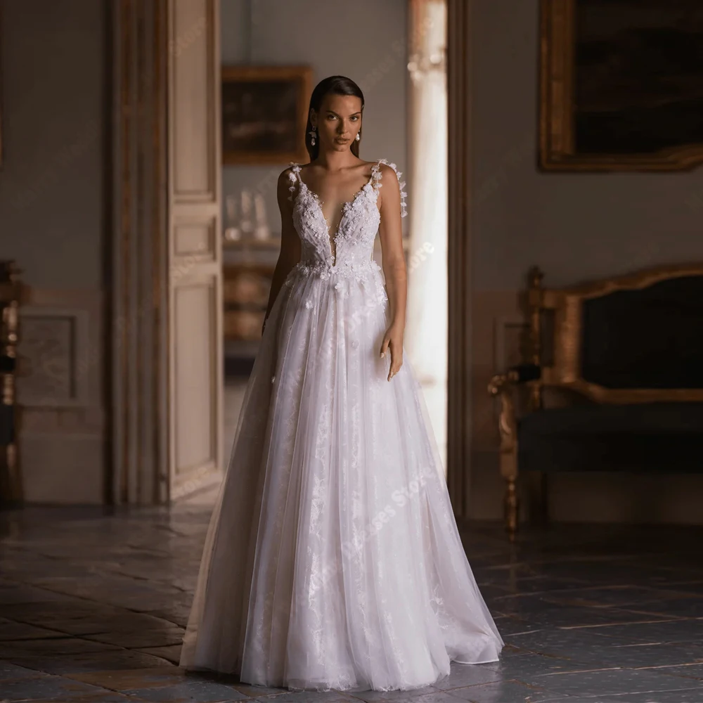 

Fascinating A Line Women Wedding Dresses Elegant Lace Appliques Bride Gowns Engagement Banquet Vestido De Novia Customized 2026