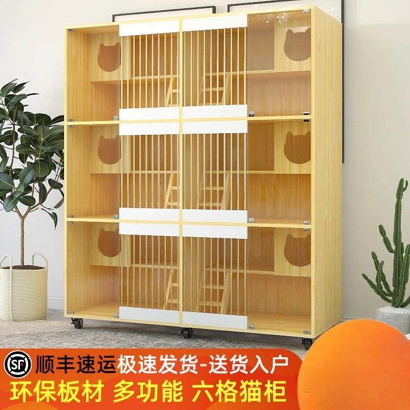 

Cabinet Cat Villa Indoor Environmental Protection Cat Nest Three-layer Cat Nest Large Space Foster Cabinet Breeding Cabinet