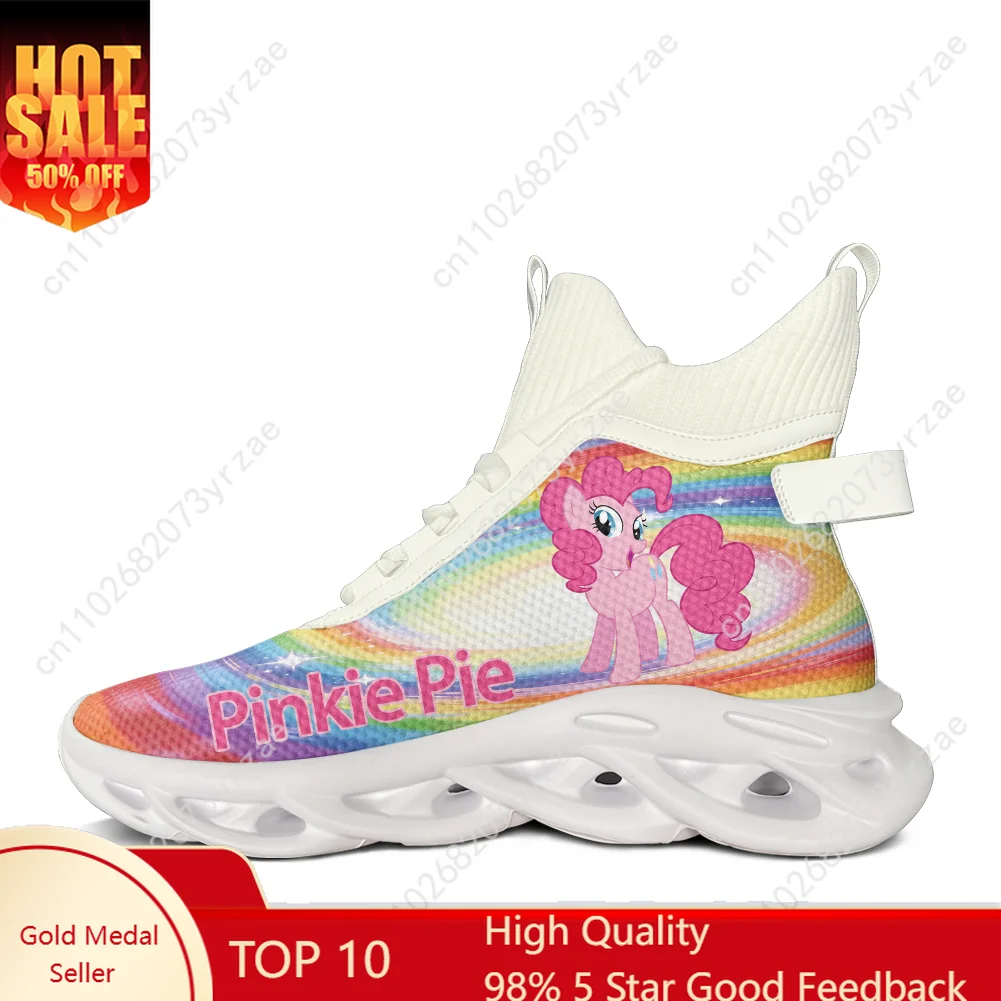 

Pinkie Pie High Top Flats Sneakers Man Woman Sneaker My Little Pony Friendship Is Magic Fashion Cosplay Shoes Custom Shoe