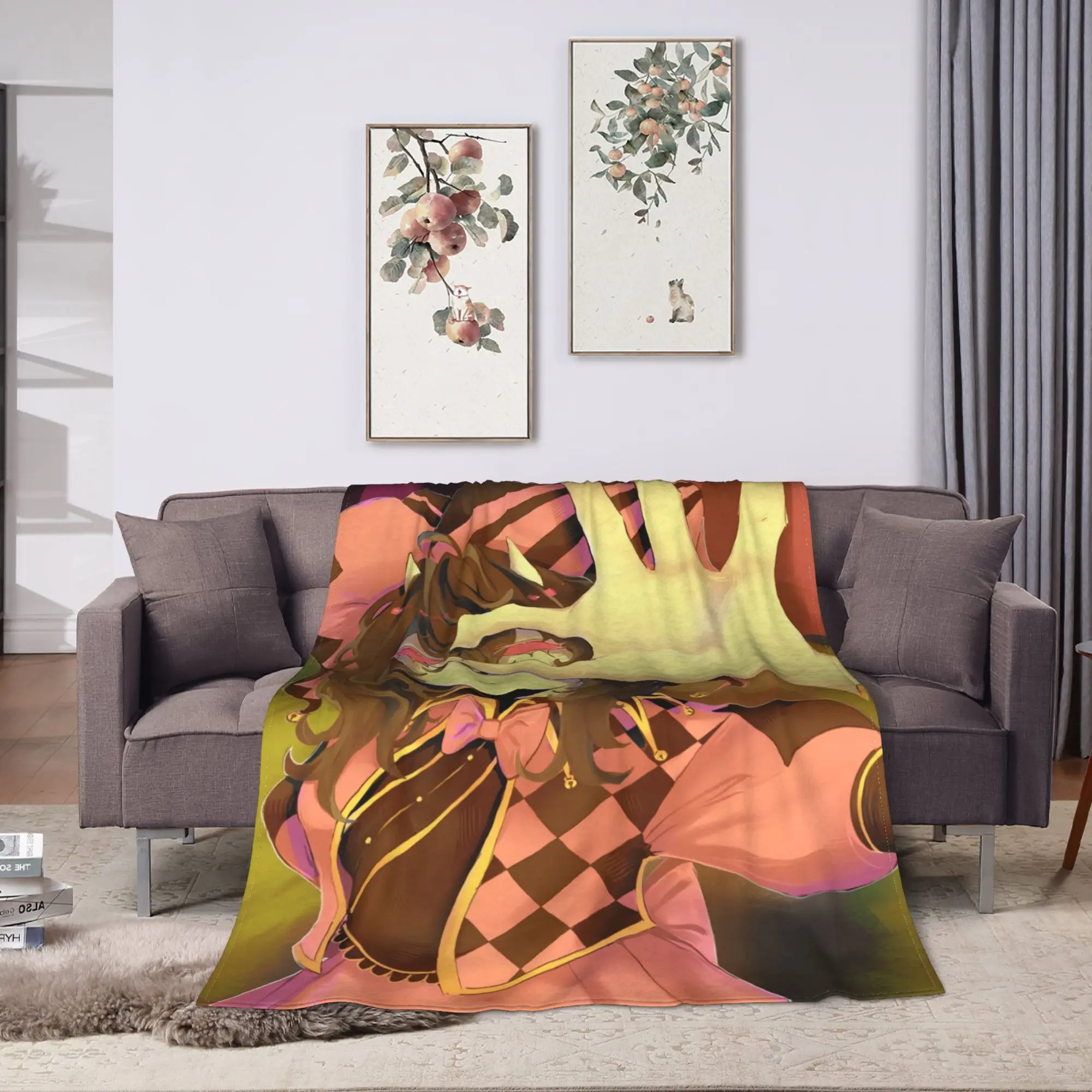 Soft Blanket Airplane Travel The Freak Circus Throw Blanket  Flannel Bedspread For Couch Chair Print Sofa Bed Cover