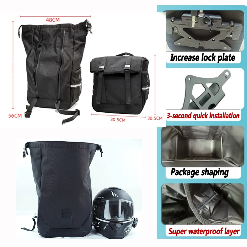 For Kawasaki Vulcan S 650 Vulcan 650 quick release edge bag modification high-quality leather edge bag waterproof canvas bag