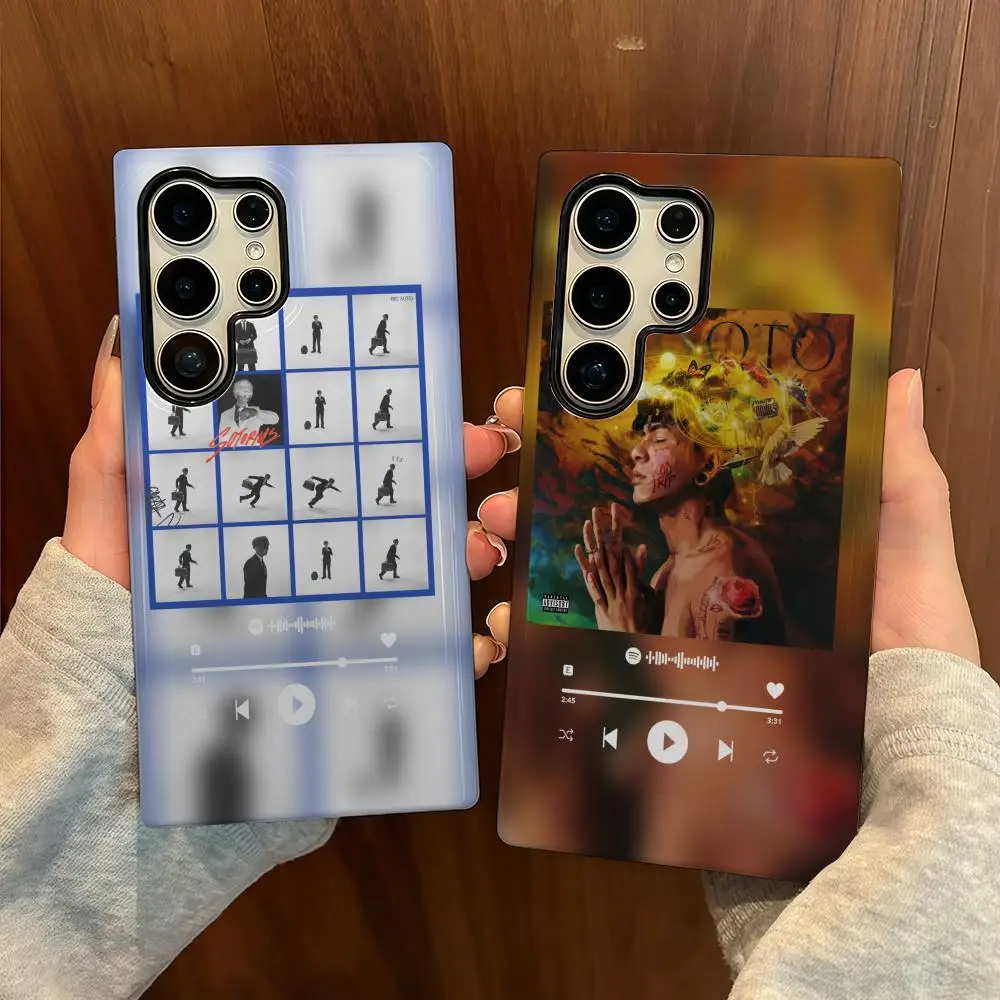 

B-Big S-Soto Phone Case For Samsung S25 Film Shell Luxury GalaxyS24Ultra 23plus S22 21 A56 36 26 16 Double Layer Cover