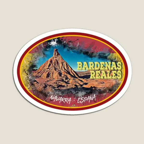 Bardenas Reales Desert Navarre Spain  Magnet Decor Funny Stickers Toy Colorful Magnetic Holder Children Refrigerator Kids Baby