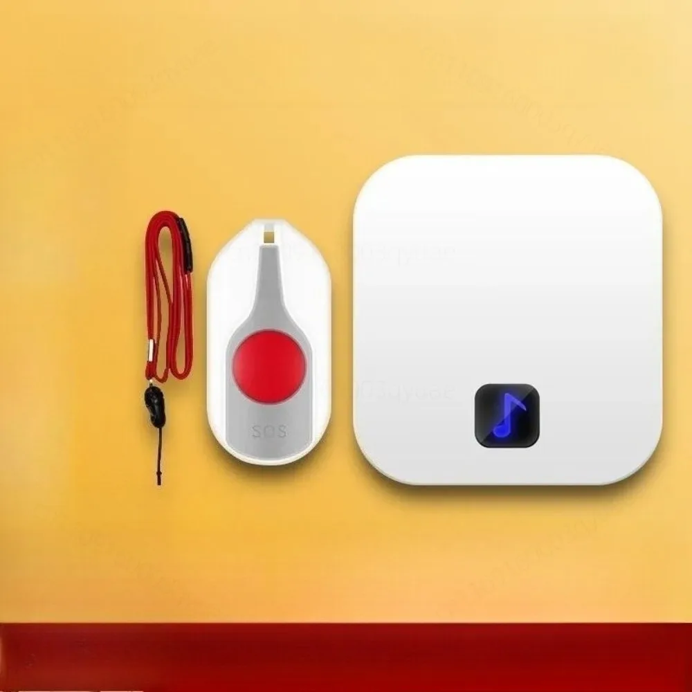 Wireless Remote Emergency Alert Call Device, One Button SOS Phone Alarm Connect To Mobile Phone