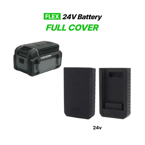 24V Battery Full Protective Cover Compatible with FLEX Lithium‑Ion Power Tool Battery Dust‑Proof Cap for Storage Transport