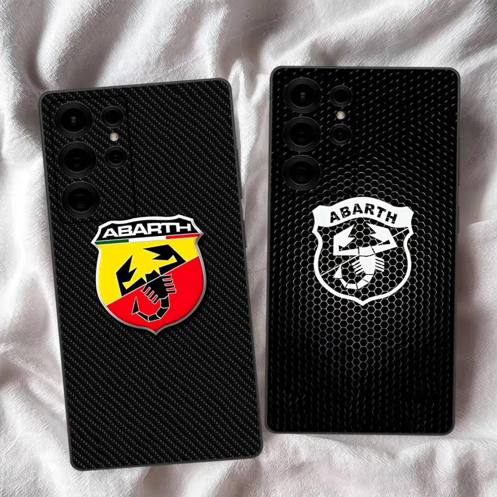 A-AbarthS-S Logo Phone Case For Samsung S 24 Fe 25 Ultra Plus 20 Lite 21 30 22 23 24 22 Ultra 5G Fundas