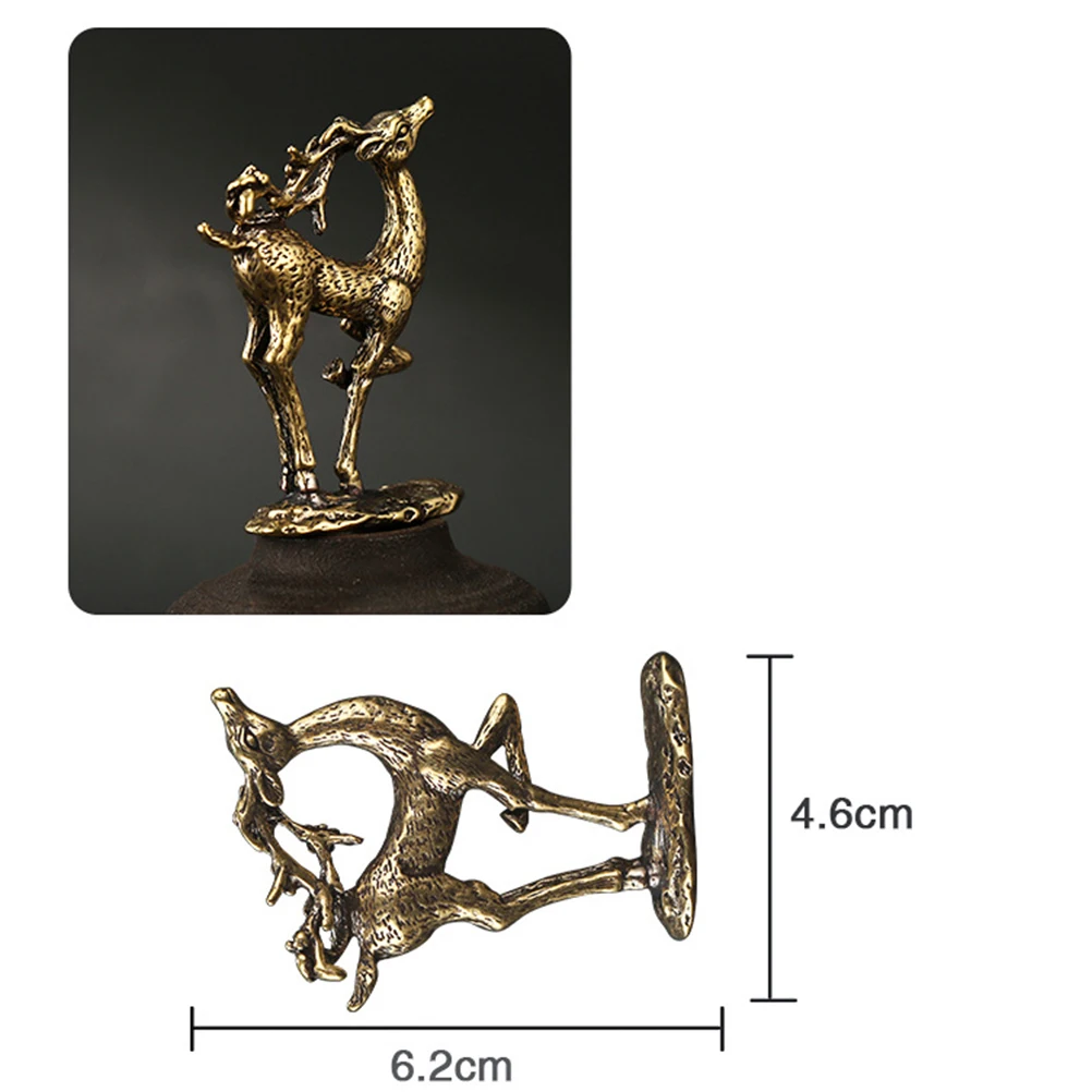 

Brass Ornaments Durable Metal Decoration for Home Deer Craft Decoration Office Car Jewelry Accessories Parts