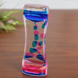 Mixed Color Liquid Hourglasses Creative Double Colors Oil Drop Liquid Floating Bubbles Timer Desk Decors Office Table Decor