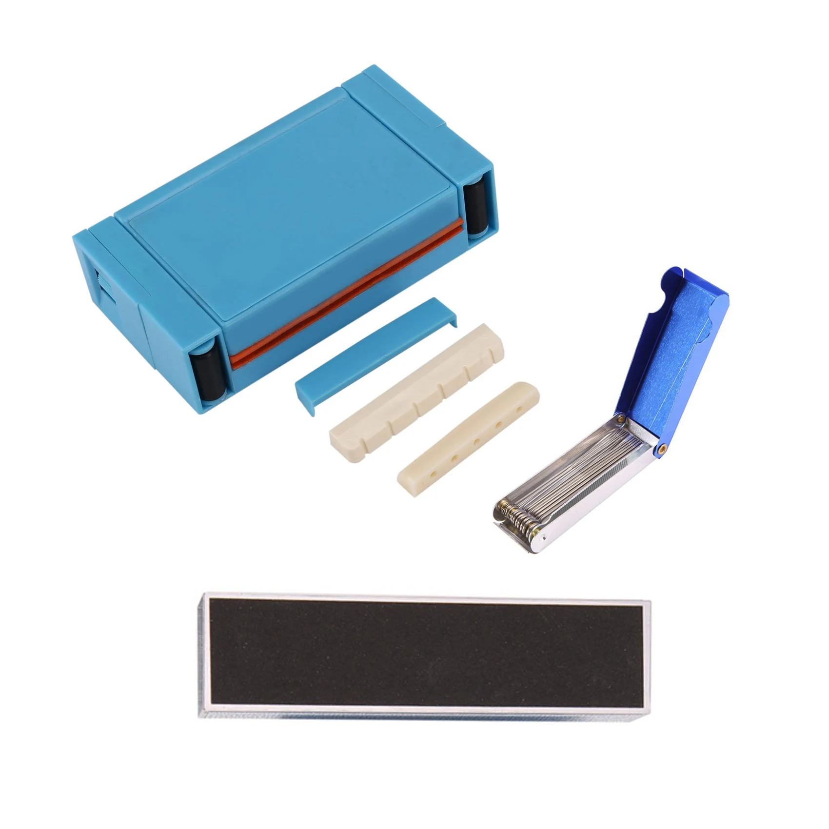 Guitar Nut and Saddle Sander Abrasive Polishing Kit Adjustable Height,Guitar Fretboard Leveling Rod Guitar Repair Tool