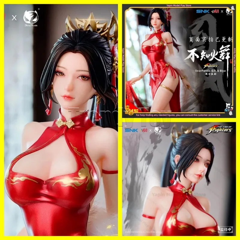 Envío en 24 Horas BearPanda×SNK Figura Original de Mai Shiranui de King of Fighters 1/6 Estilo Chino Cheongsam Vestido Rojo Regalo Bonito