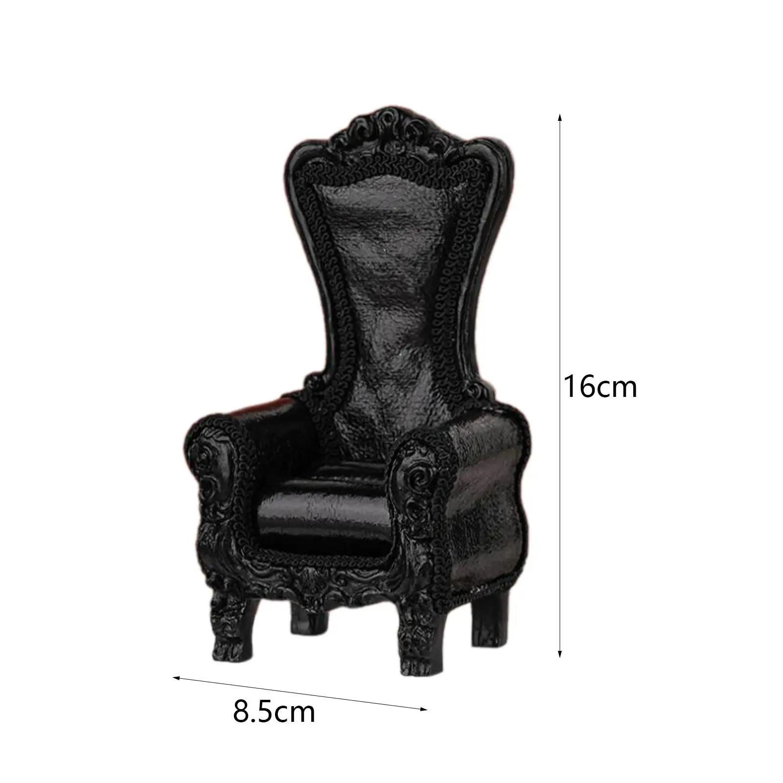 Dollhouse Furniture Mini High Back Sofa Chair Resin Model 1 12 Scale for Doll House Toy Miniature Living Room Scene Decor