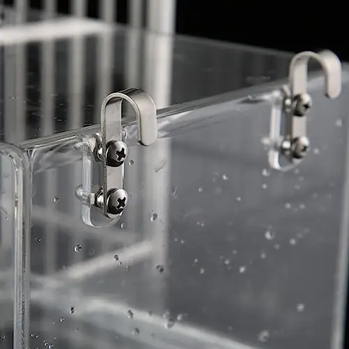 Transparent Acrylic Bird Bath Box Thickened Hanging Water Bath Tub Bird Supplies Shower Cage Accessory Pet Products