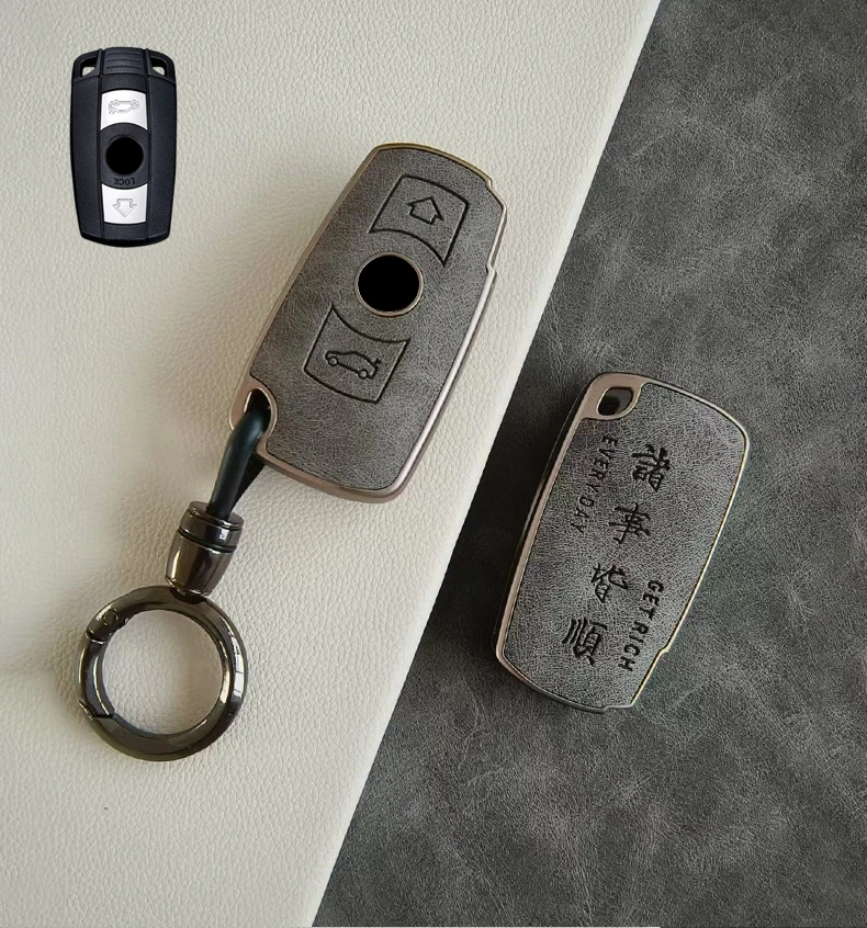 Car TPU Leather Key Case Holder Cover Chain For BMW E60 E61 E70 E81 E87 E90 E91 E92 X1 X5 X3 1 3 5 6 Series Z4 Accessories