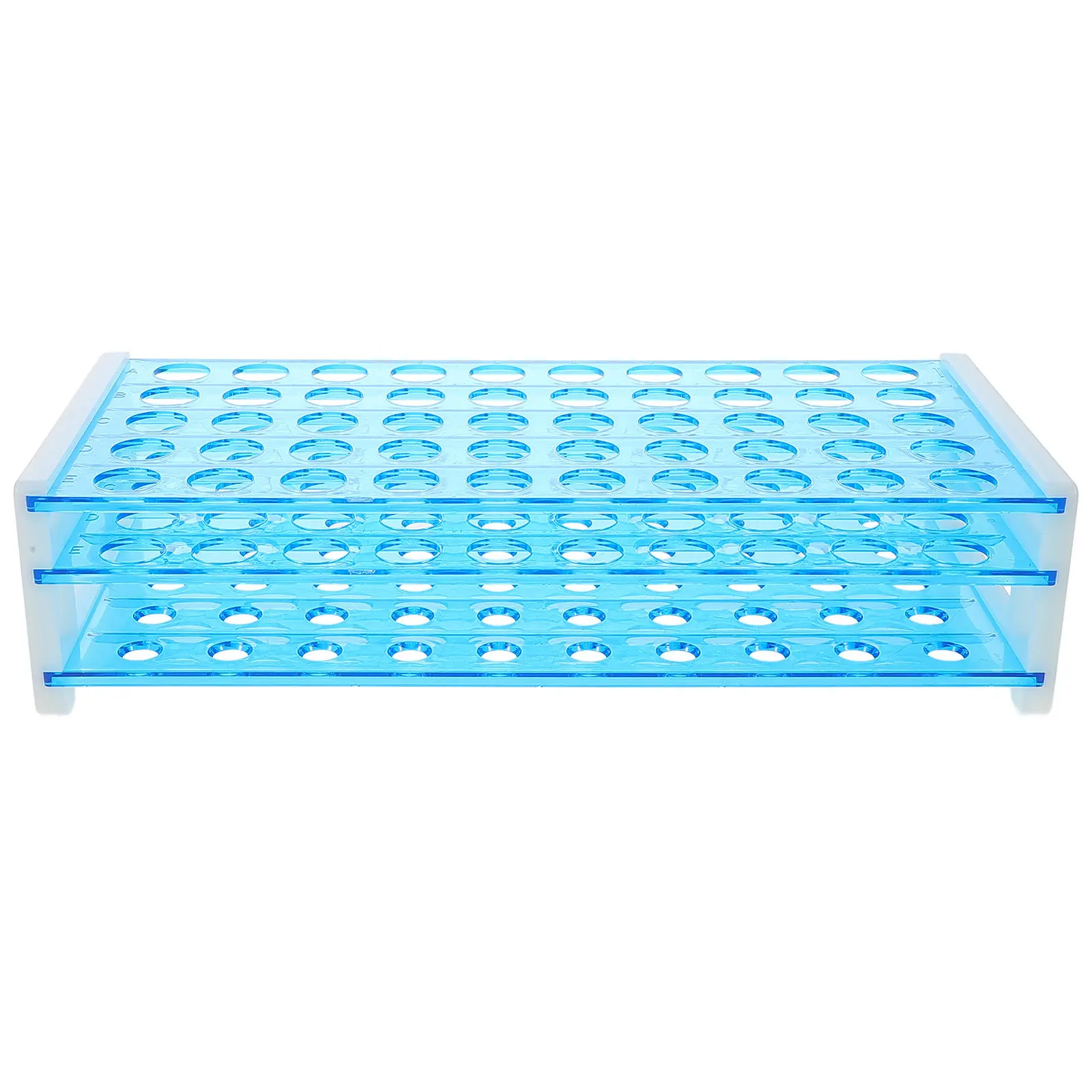 50-Position Multifunctional Test Tube Rack Sturdy Lab Tube Organizer Ideal for Beginners Professionals Collection Tubes Holder
