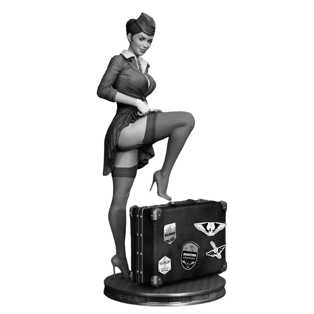 Stewardess Figure 1:24 Miniature Resin Model Kit Unpainted Plastic Model Kit A732