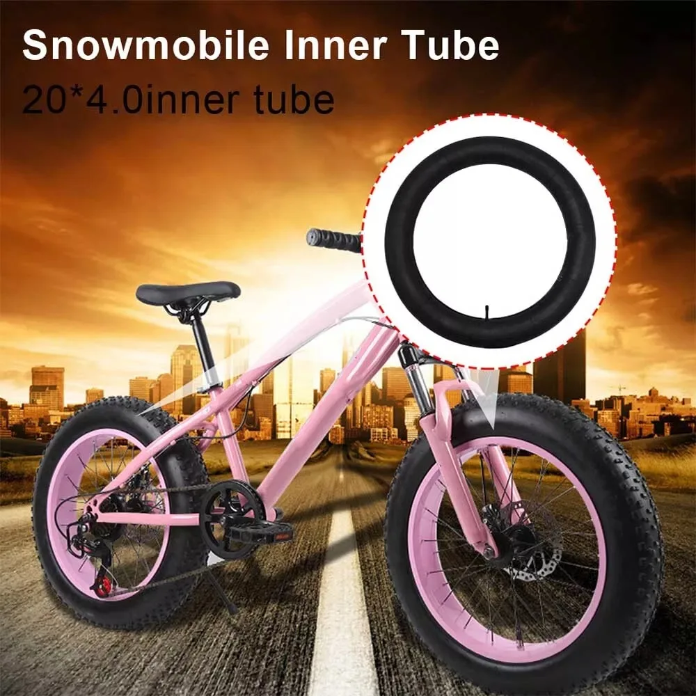 New 20 x 4.0 Inch Bicycle Inner Tube Rubber Thicken MTB Inner Tube Wided Black Snow Bike Spare Tube For Snowmobiles Bicycles