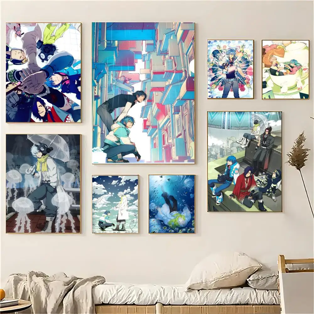 Anime D-Dramatical Murder Cartoon Poster Self-adhesive Decal Living Room Bedroom Party Bar Decor Moisture-proof Fade-resistant