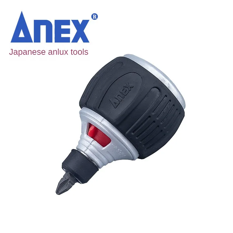 ANEX No.307-D Starby Minista 72 Ratchet Screwdriver, Replaceable Type, Fixable，Screwdriver for tight places, made in Japan