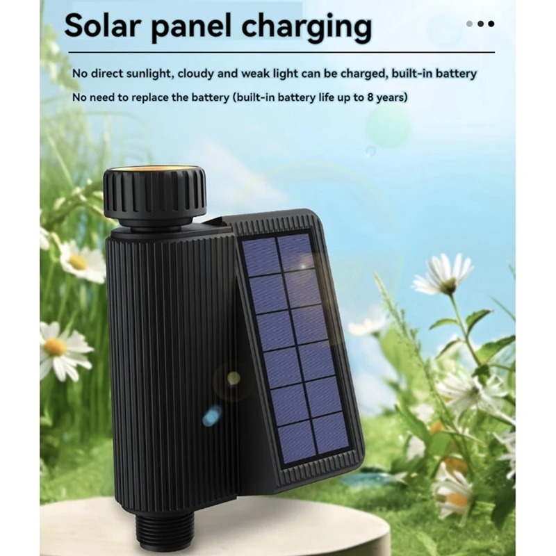 WIFI الشمسية سقي الذكية حديقة توقيت الرش مع مستشعر درجة حرارة التربة والرطوبة التلقائي أداة سقي الزهور