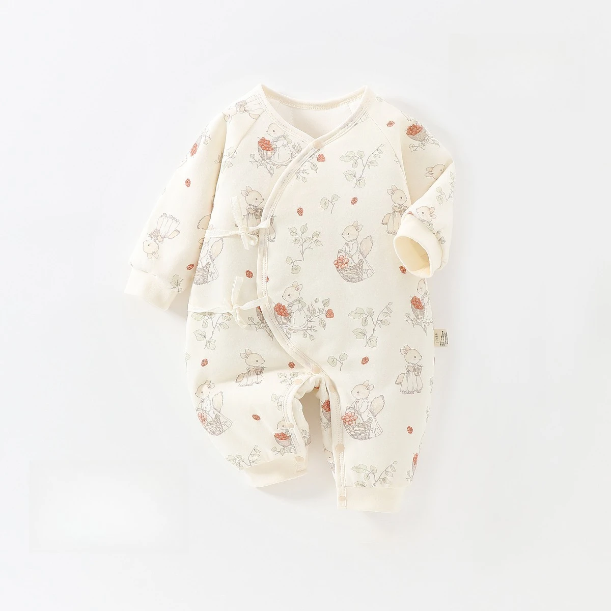 

Милый комбинезон с бабочкой для новорожденных девочек и мальчиков, детский весенне-осенний теплый комбинезон из чистого хлопка, новый дизайн, повседневное боди для младенцев