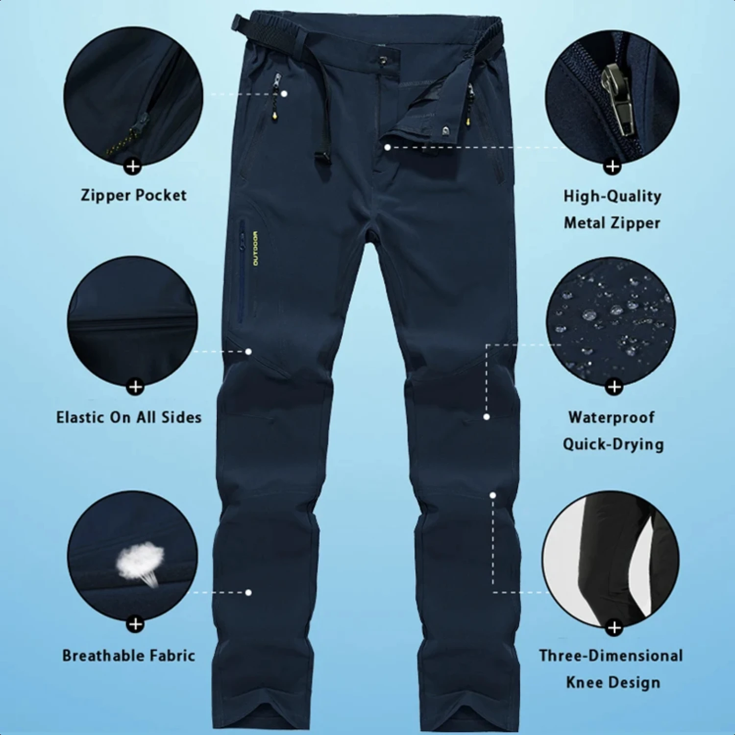 Pantalon de randonnée imperméable à séchage rapide pour femme, pantalon d'extérieur commandé