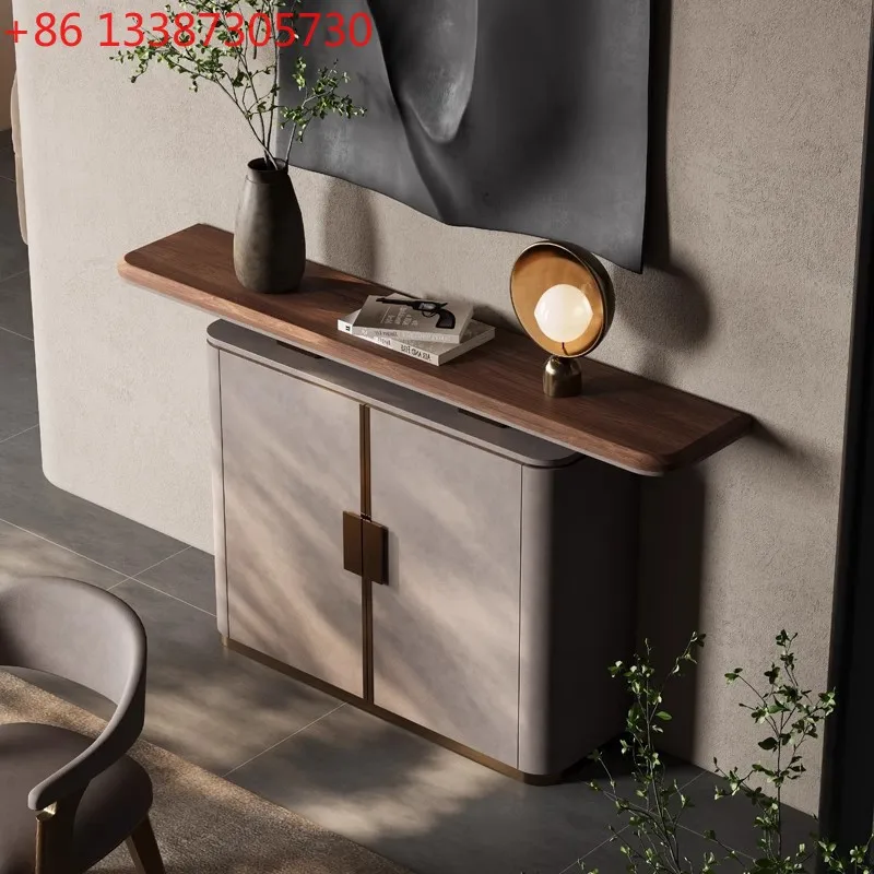 North American black walnut entrance table Italian simple light luxury modern high-end entrance table