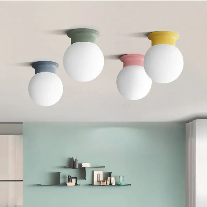 

Simple modern LED balcony bathroom Nordic creative macarons entrance hall corridor aisle porch ceiling lamp