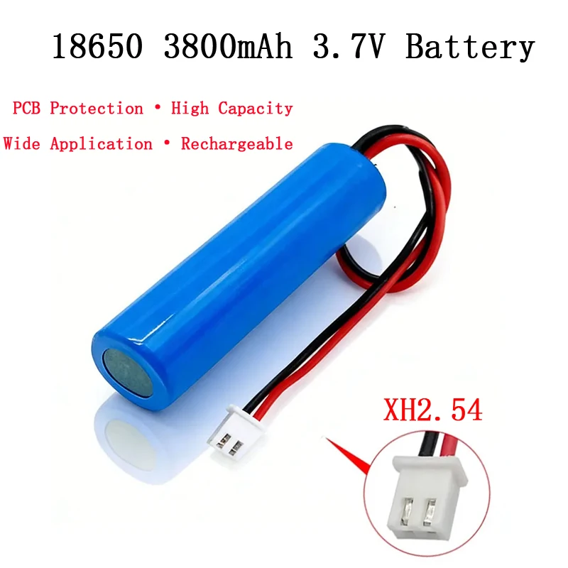 

3.7V 18650 Lithium Battery 3800mAh with PCB Protection Board for Flashlight Bluetooth Speaker Hair Clipper LED Light Toy Car