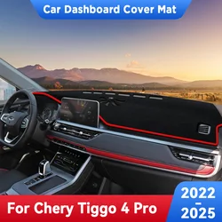 For Chery TIGGO 4 Pro 2022-2025 Accessories Car Dashboard Cover Mat Artificial leather Sun Shade Pad Instrument Panel Carpet