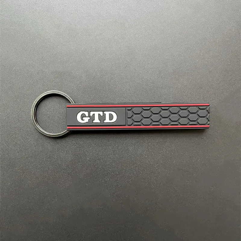 1Pcs GTD Keychain Keyring Soft Hand Car Logo Silicone Key Chain Ring Key Holder For VW GTD GTI GOLF 5 6 7 MK4 MK5 MK6 MK7