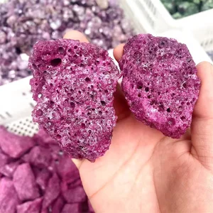 Natursteine zur Dekoration zu Hause, Ecke Rubinkristallprobe, grobe Mineral, kostbare Heilsteine, Aquarium, machen DIY -Schmuck machen 9 Hauptverkäufe Rotkristall - №2