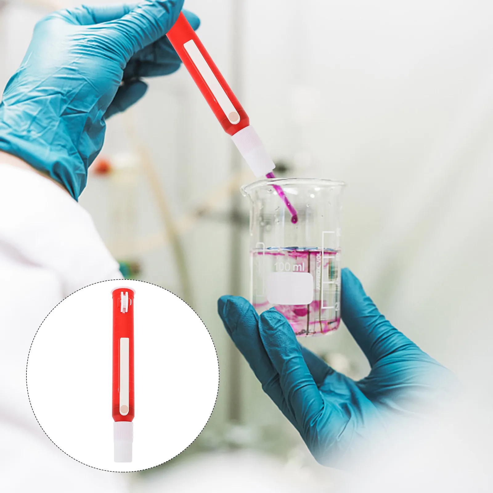 

2Ml Laboratory Instrument Thumb Wheel Design Rapid Dispensing Side Level Liquid Transfer Tool Pipette Suction Pump Labs Tool