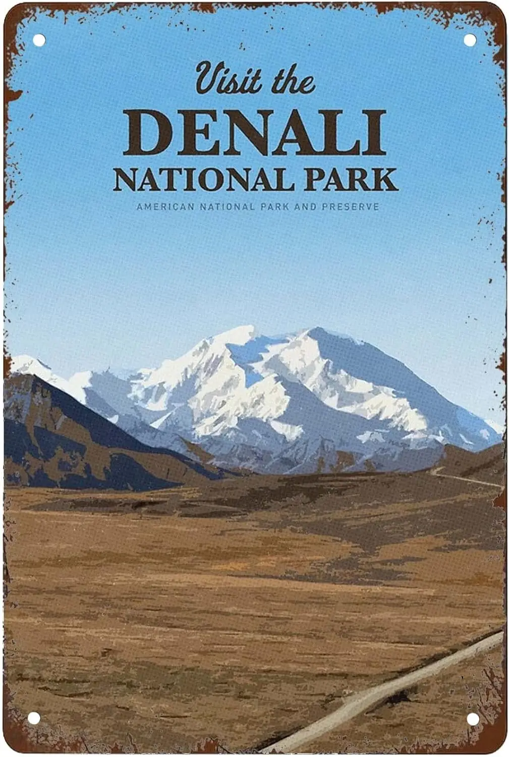 Funny Visit The Denali National Park Signs Wall Decor Vintage Metal Tin Sign Art Poster Fun Office Bar Cafe Kitchen Man Cave Bat