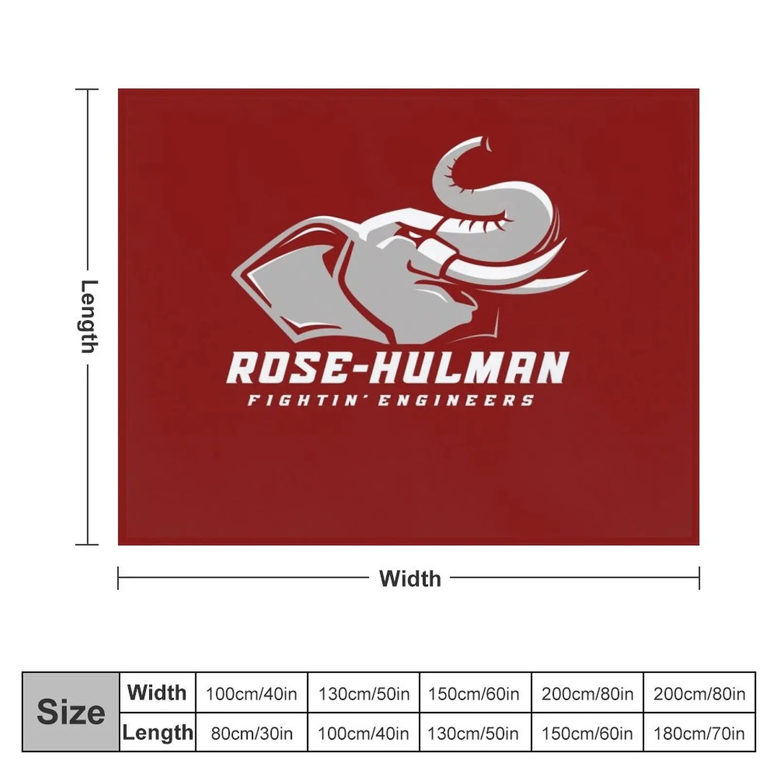 The Rose Hulman Fightin' Engineers Throw Blanket Nap Soft Plush Plaid blankets and throws Blankets