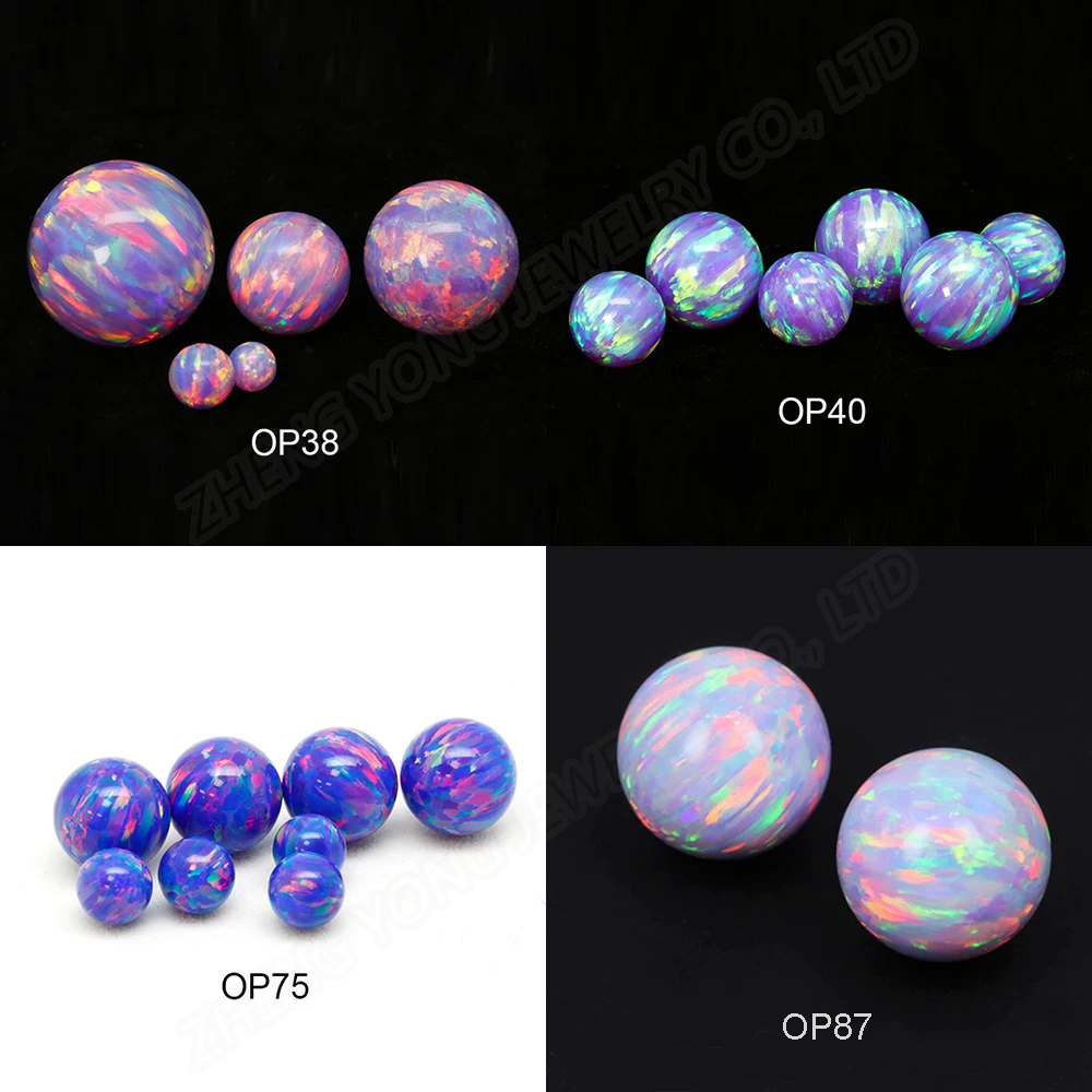 

20/50pcs Various Purple Beads for Jewelry Making 2mm--8mm Lab Grown Opal Mystic Purple Bead Drill Hole